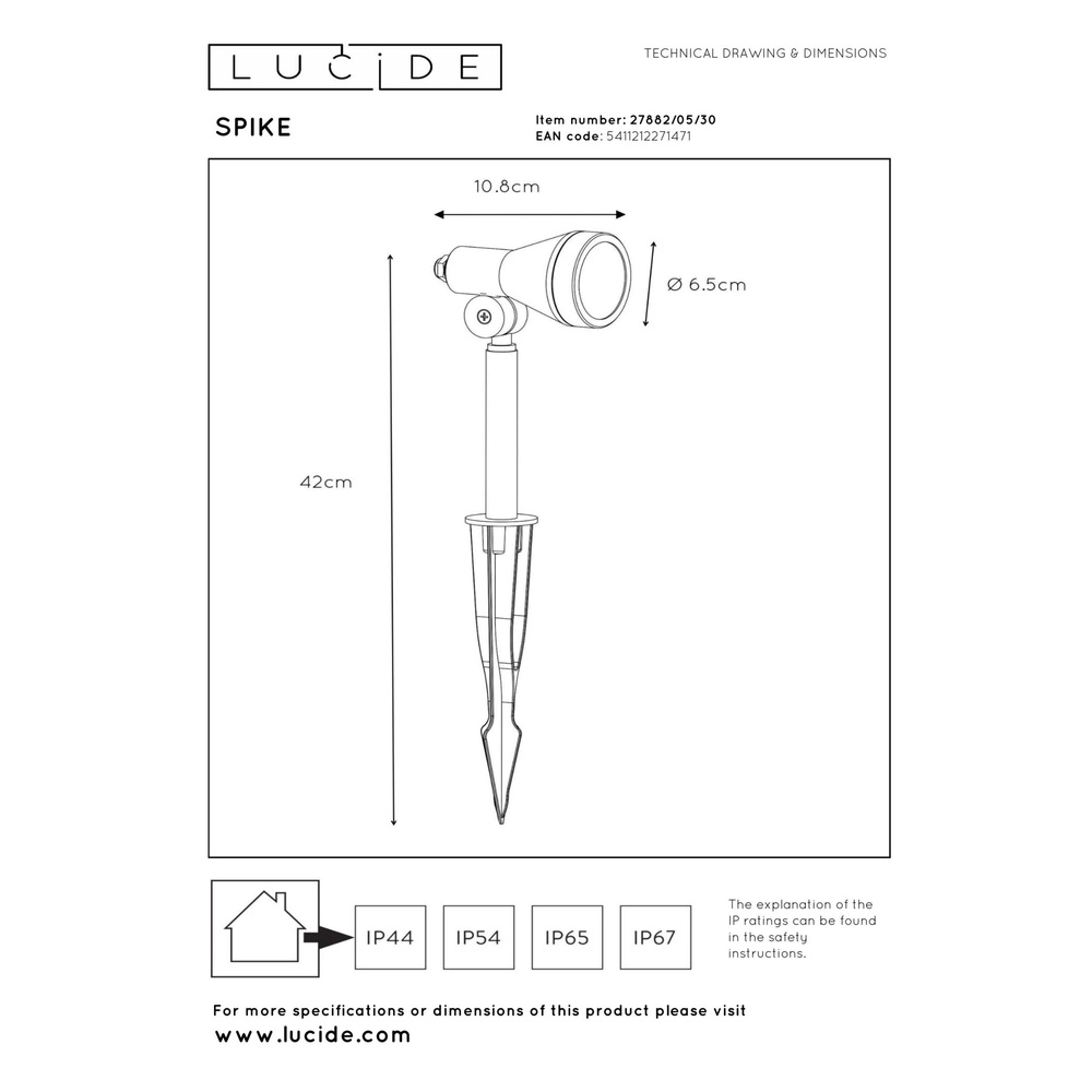 Spike spot Spike Black Lucide 5411212271471