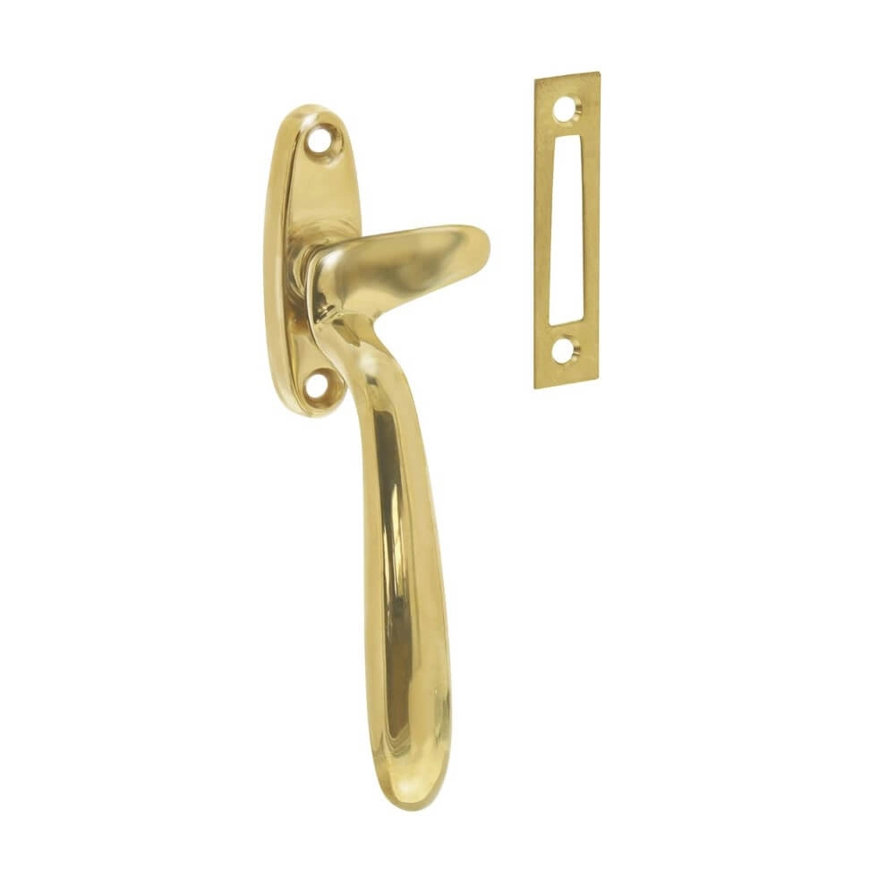 Window closure Dudok left brass lacquered