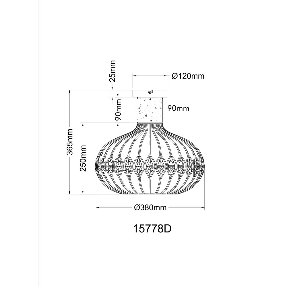 Ceiling lamp Dorthy Country Black Globo 9007371575060