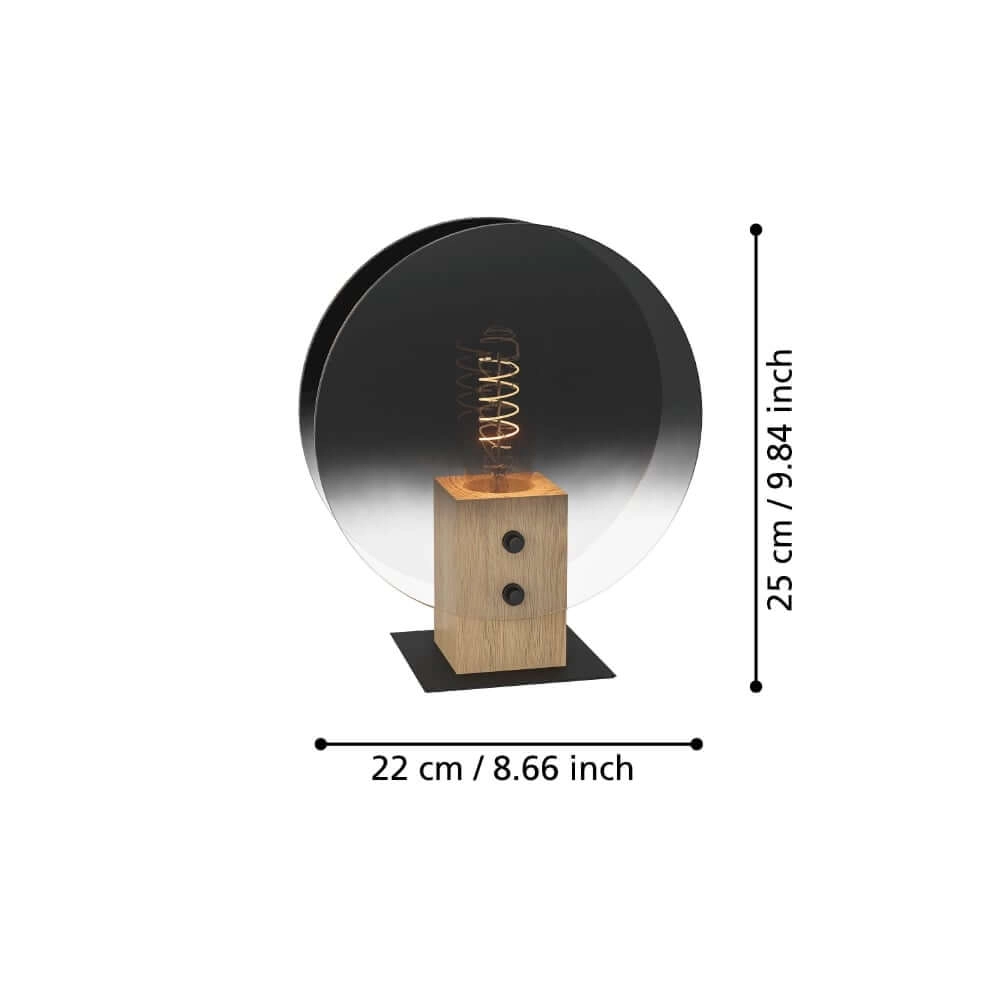 Table lamp Millena wood with black Stars of Light 9008606239450