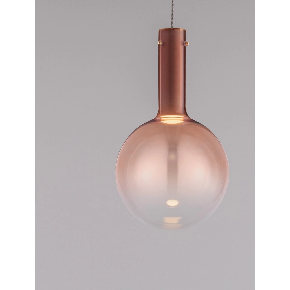 Pendant lamp Nostos pink glass