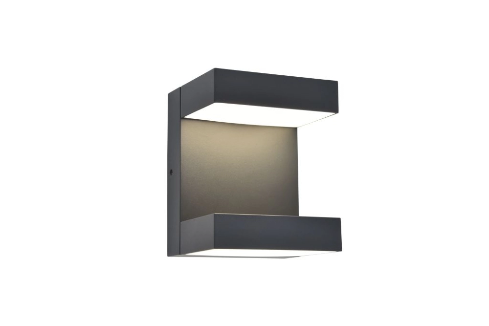 Unique wall lamp Twisto grey