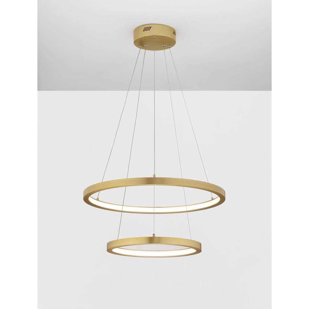 Golden pendant lamp Empatia Design double