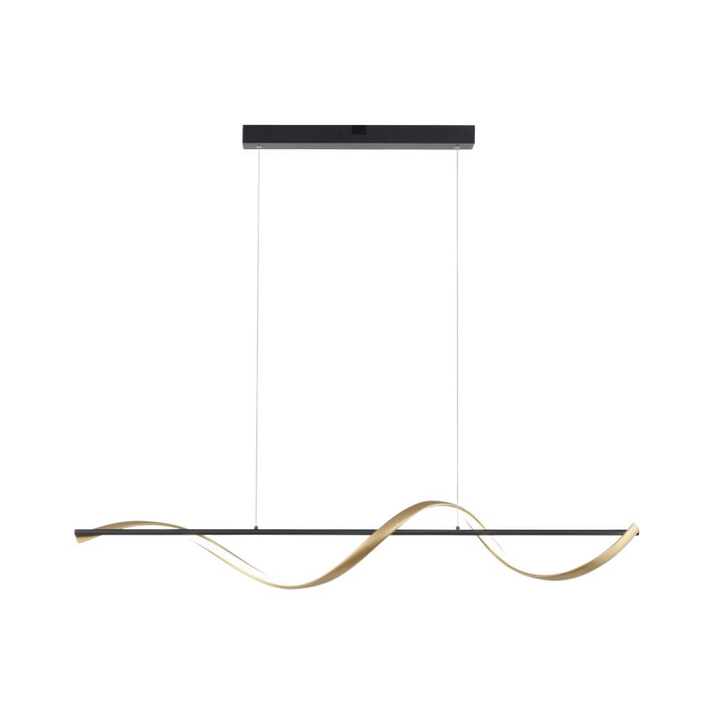 Wavy pendant lamp Q-Swing anthracite Paul Neuhaus 4012248373767