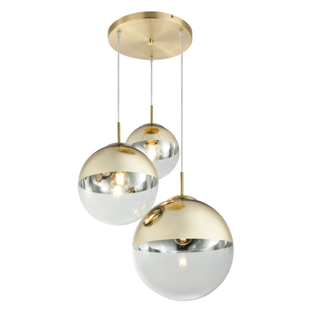 3-light pendant lamp Varus Gold