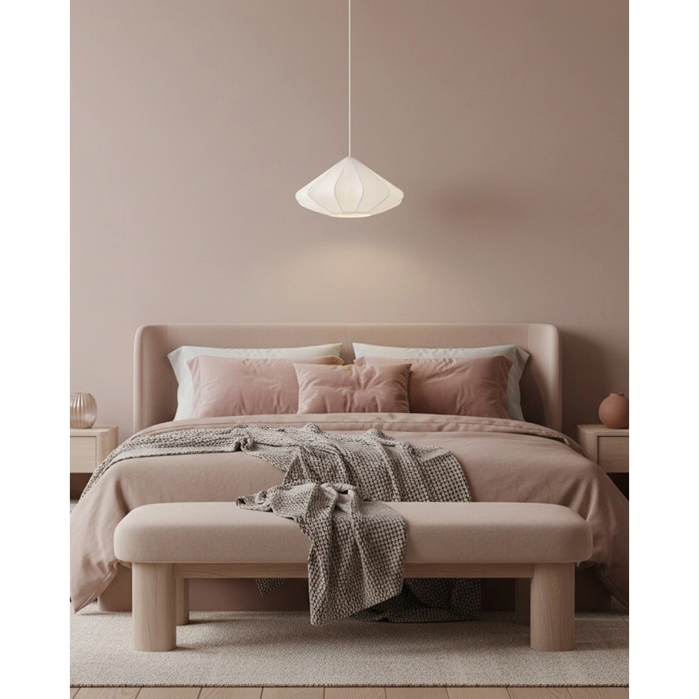Pendant lamp Ø 42cm Dolwen White - Japandi Eglo 9002759439972