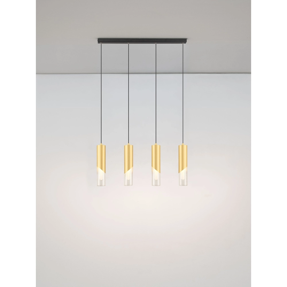 Design pendant lamp Modesto 4-light gold Lyora 5212063501461