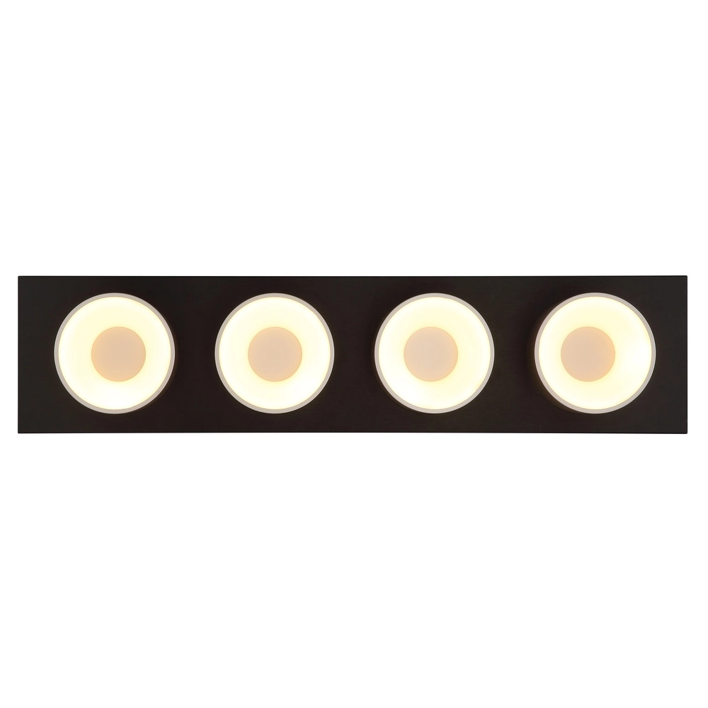 4-light ceiling lamp Raymond black with champagne Globo 9007371525874