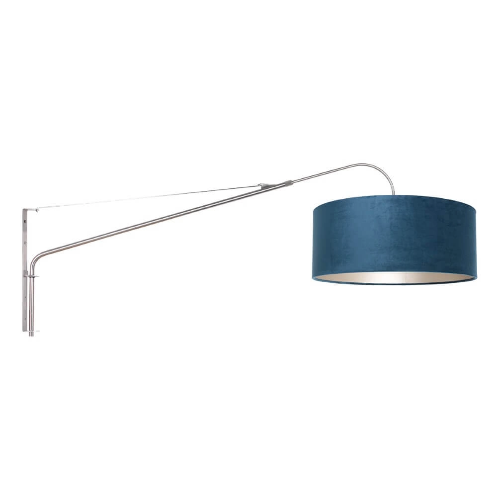 Adjustable wall lamp Elegant Classy Stainless steel with blue