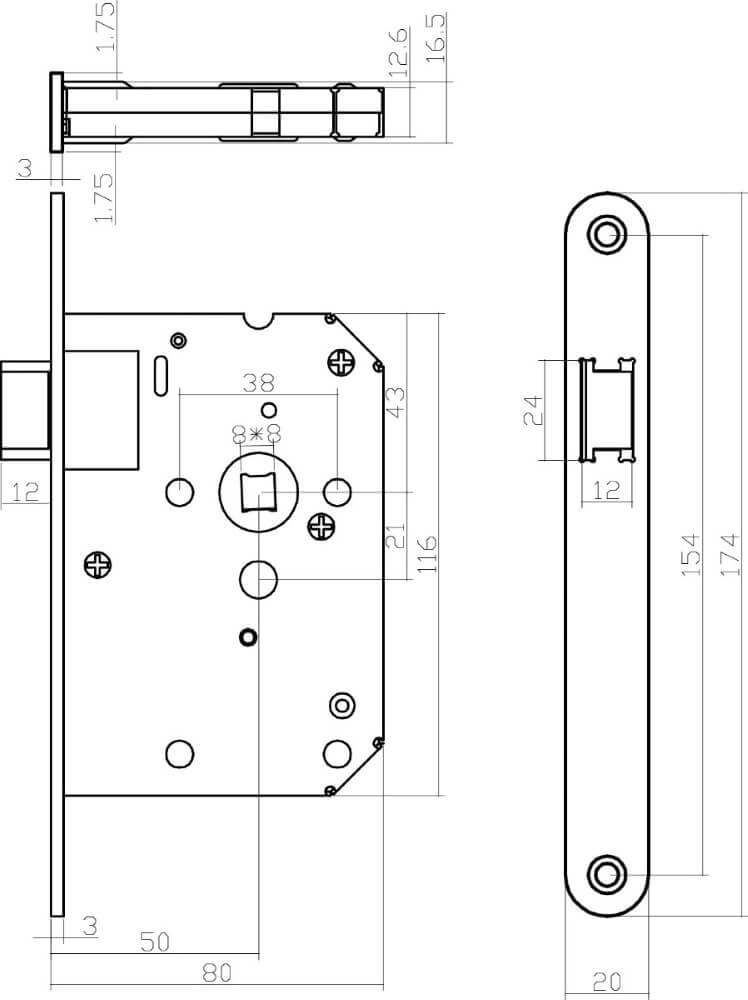 Complete door handle set Ton Basic Matte nickel Intersteel 8714186634974