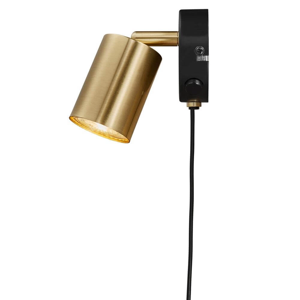 Gold wall lamp Explore corded Nordlux 5704924011610