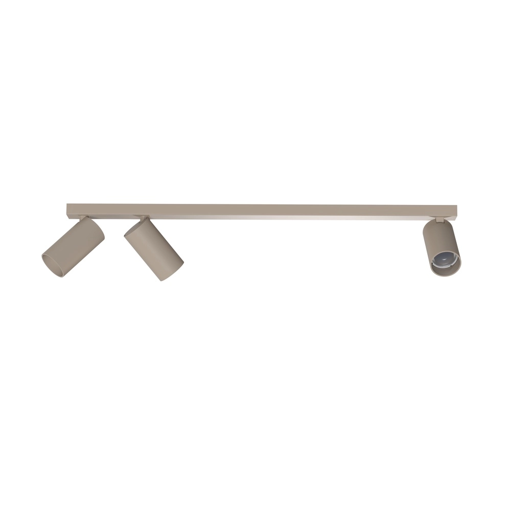 3-light surface-mounted spotlight Mono sand brown