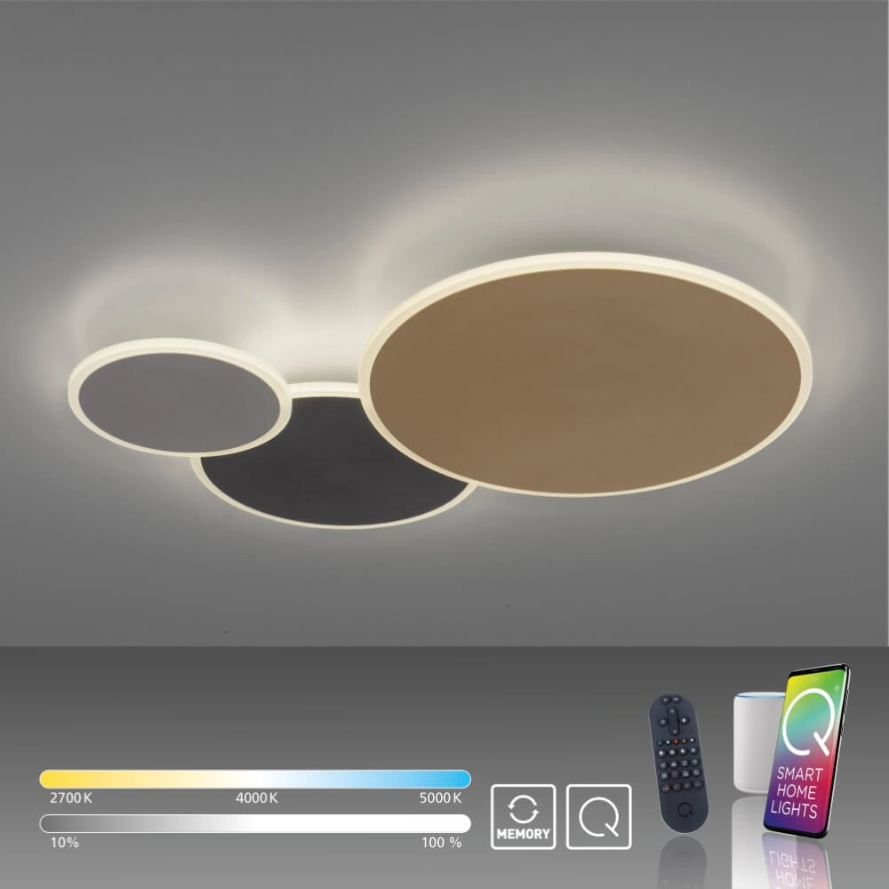 Design wall lamp Q-Piato 65cm Paul Neuhaus 4012248374511