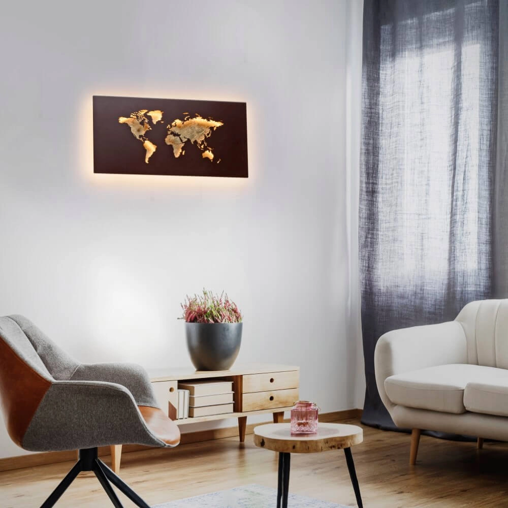 Wall lamp Map rust brown Paul Neuhaus 4012248376034