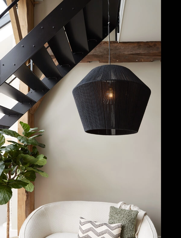 Bohemian pendant lamp Agaro black Ø 71cm Light & Living 8717807702052