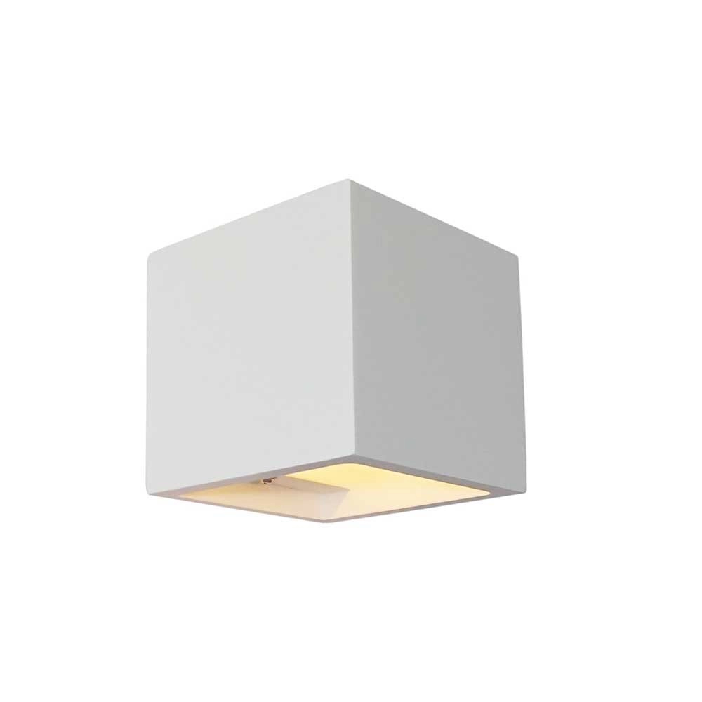 Paintable wall spot Plaster Square Up-Down white
