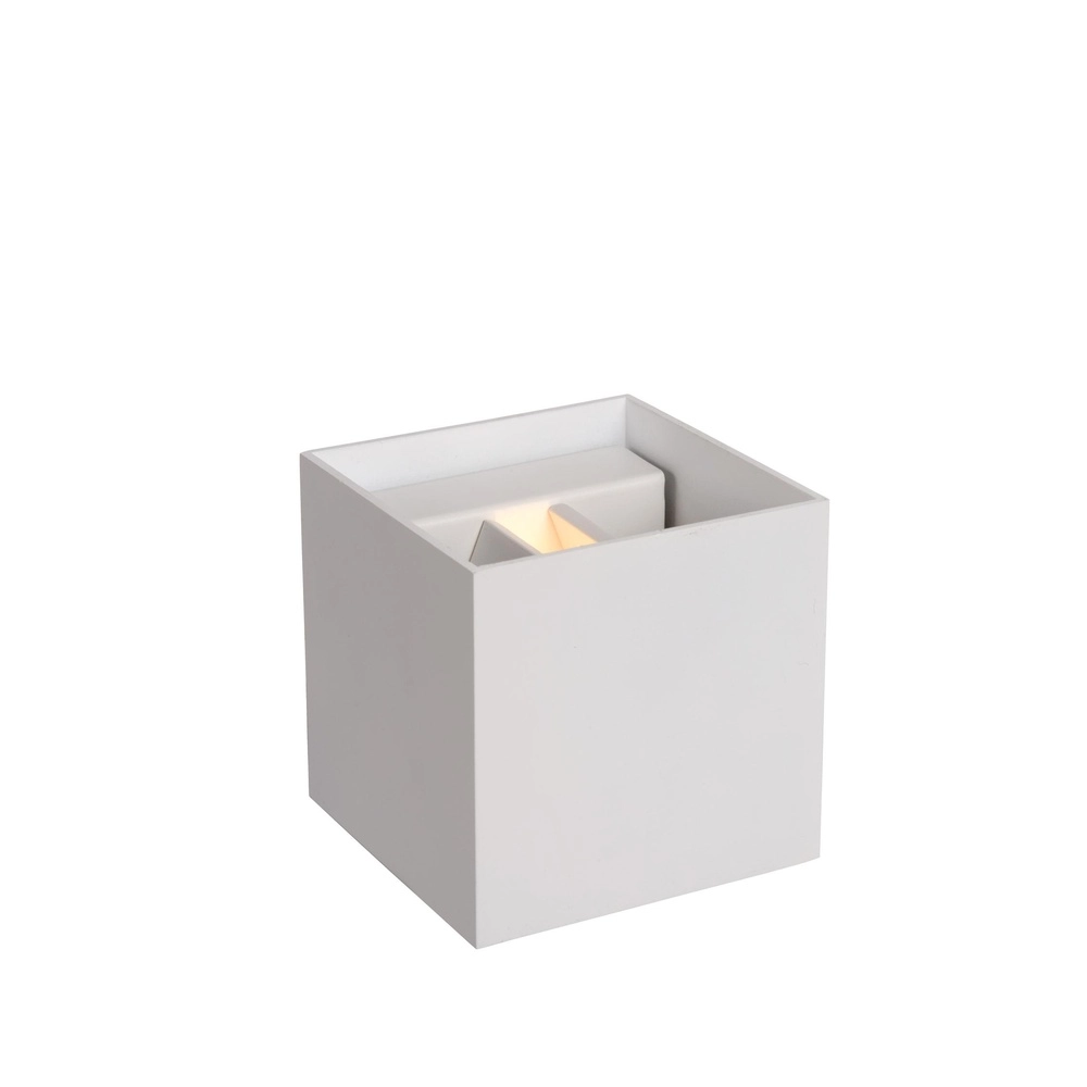 Square wall spotlight Xio 2700K white Lucide 5411212091895