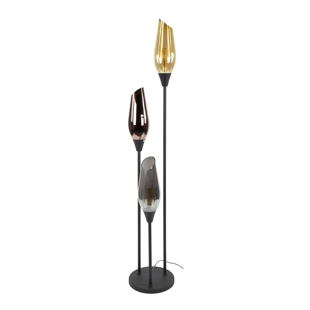 Glass floor lamp Cocoon 3x E27 - 168cm Lyora 8716803511866