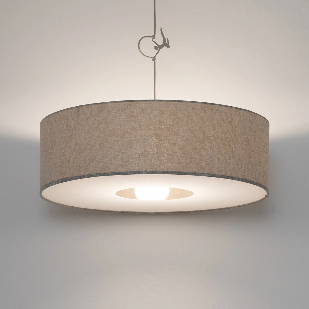 Pendant lamp Cedro sand brown Ø 65cm