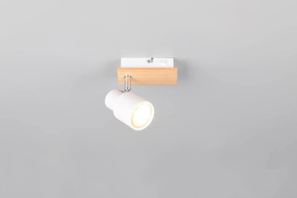 Design wall lamp Pierre white with wood Trio 4017807638141