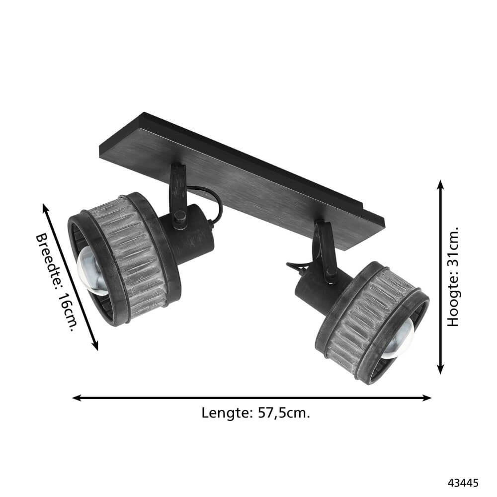 Double surface-mounted spotlight Turrock Eglo 9002759434458