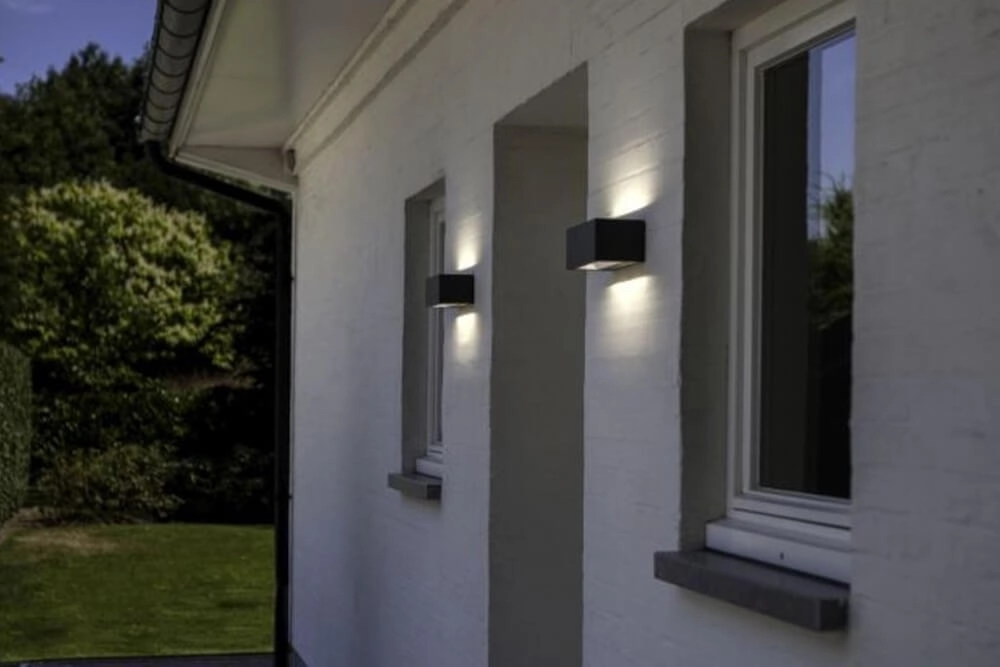 Sleek wall lamp Gemini anthracite Lutec 6939412028606