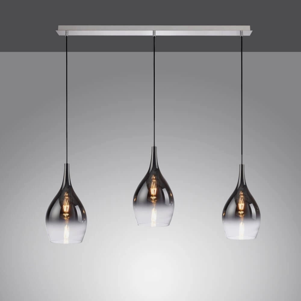 Modern pendant lamp Pilua 3-light straight Paul Neuhaus 4012248366103