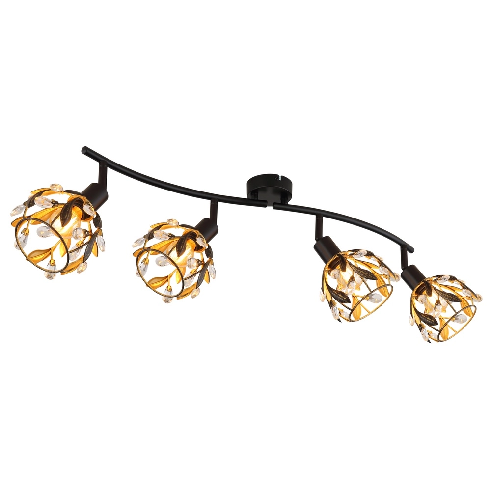 Country ceiling lamp Mika Black