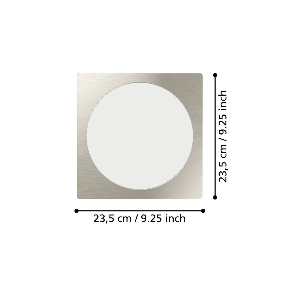 Recessed lamp Fueva 6 Square - Stainless Steel - 21.6x21.6cm Eglo 9008606330898
