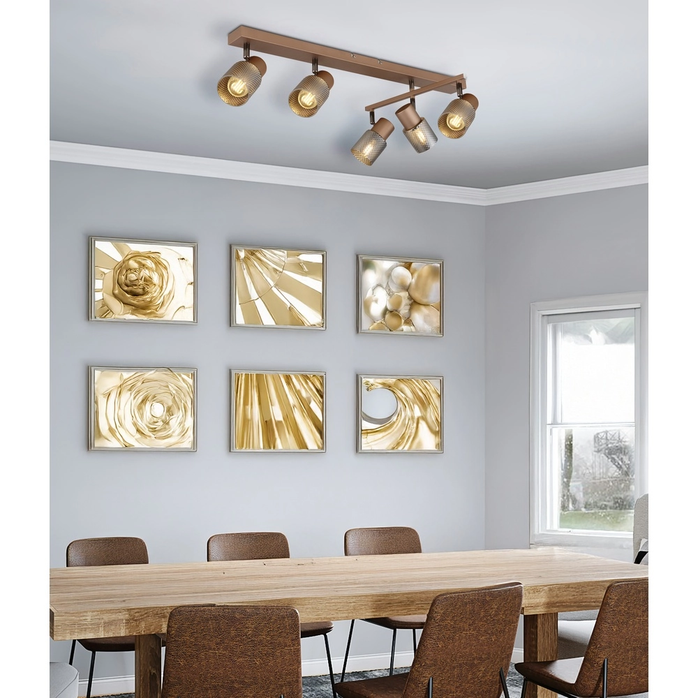 Ceiling lamp Satella 5-light coffee brown Globo 9007371471577