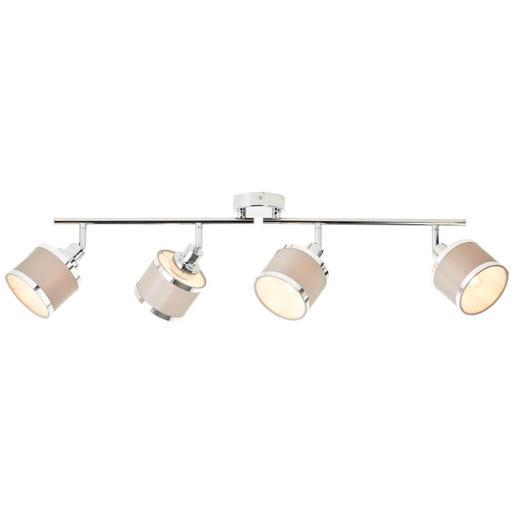 4-light ceiling lamp Alexia Chrome and Gray