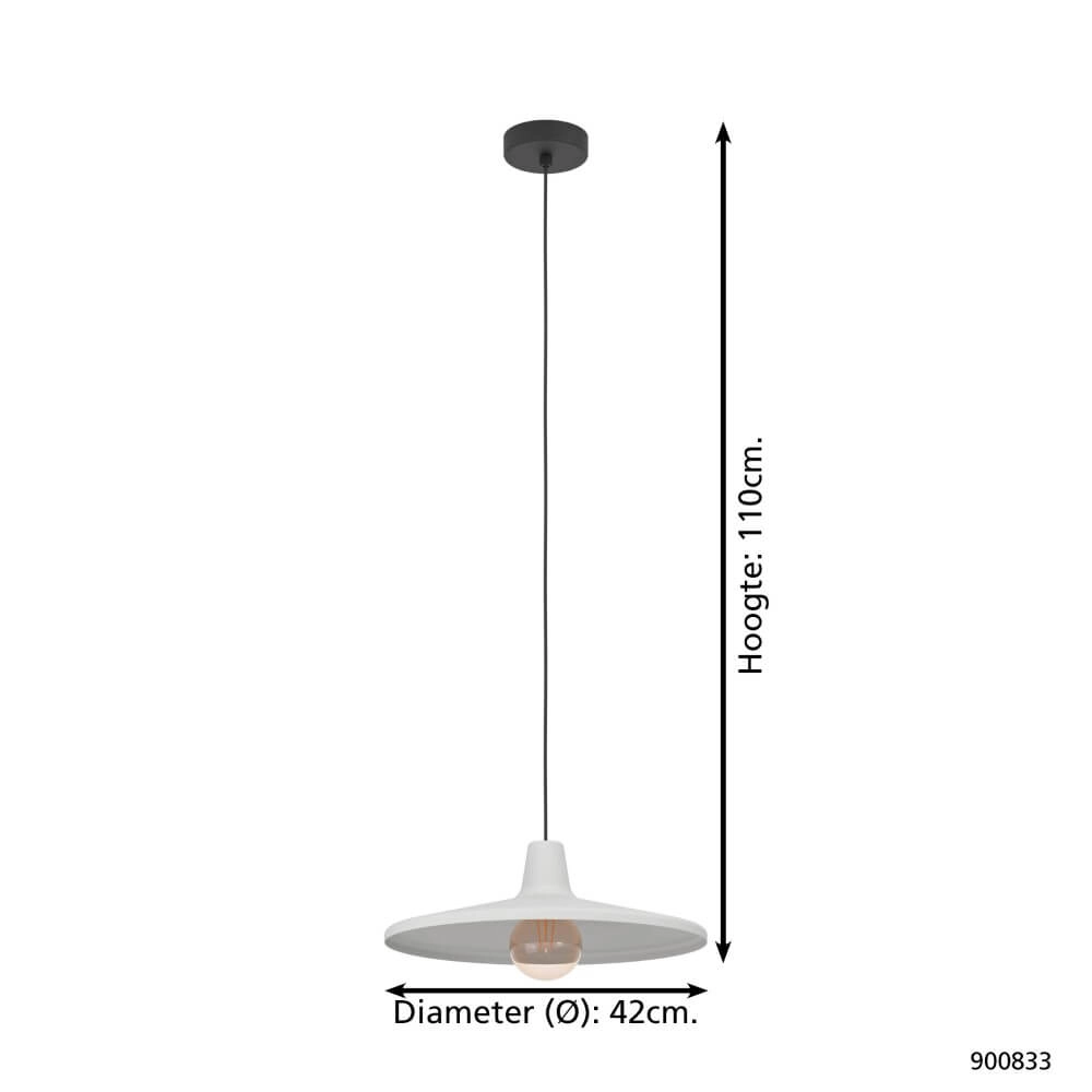 Retro pendant lamp Miniere Ø 42cm Eglo 9008606270262