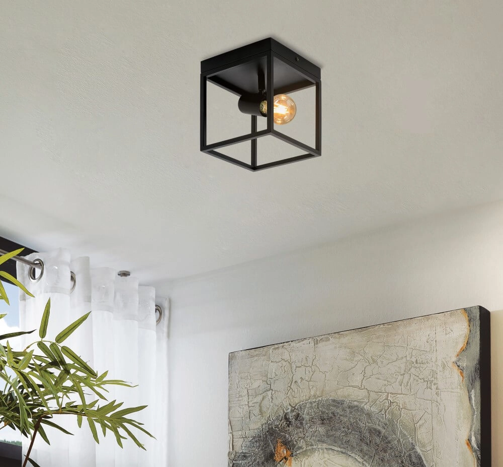 Black ceiling lamp Silentina 1-light Eglo 9002759983314