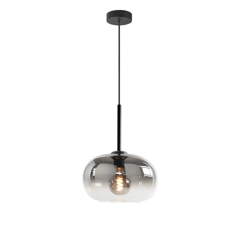 Pendant lamp Bellini black with fade smoke glass Ø 31cm