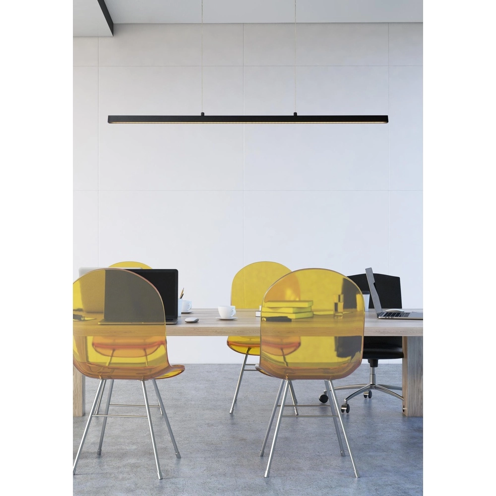Sleek pendant lamp Sigma black 118.5cm