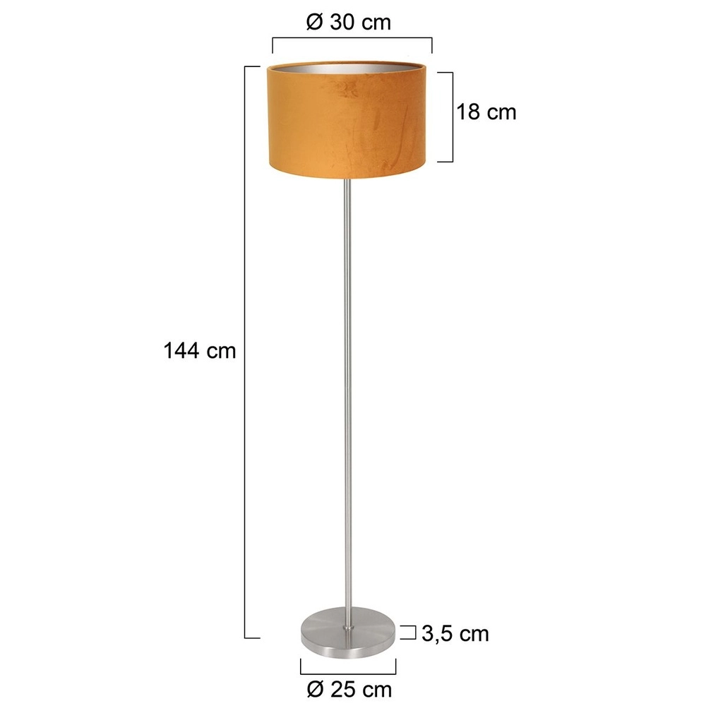 Floor lamp Noor with golden cap Steinhauer 8712746182255