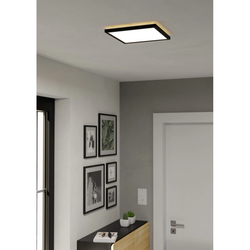 Bathroom ceiling light Rovito Square - Black - 29x29cm Eglo 9008606329878