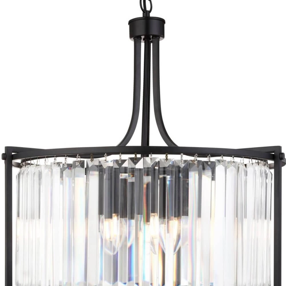 Black Classic Chandelier Victoria Searchlight 5053423135687