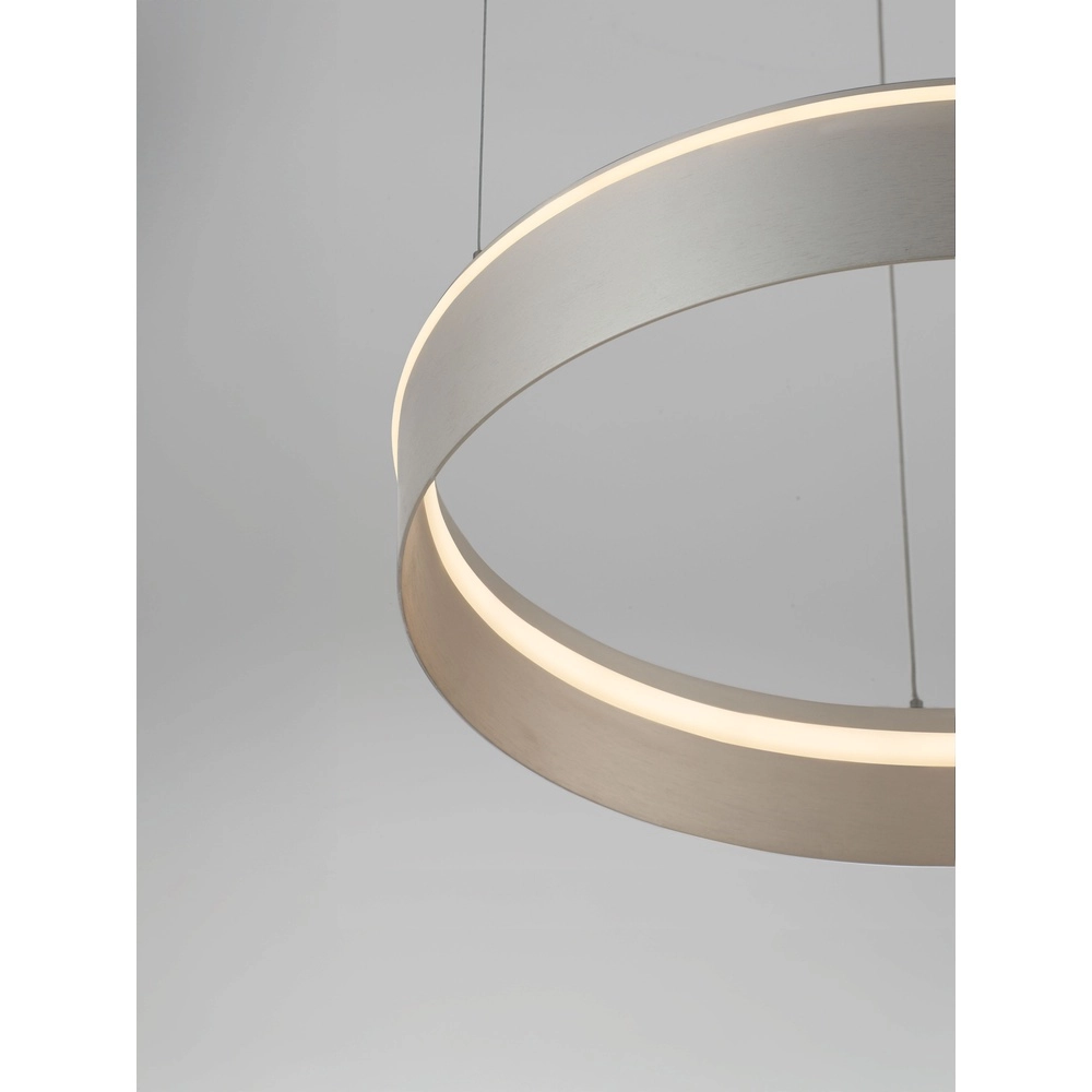 Modern pendant lamp Olivia nickel Ø 60cm Lyora 5212017494214