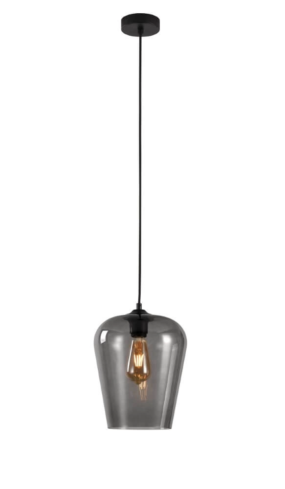 Hanging lamp Tombo smoke glass Ø 23cm