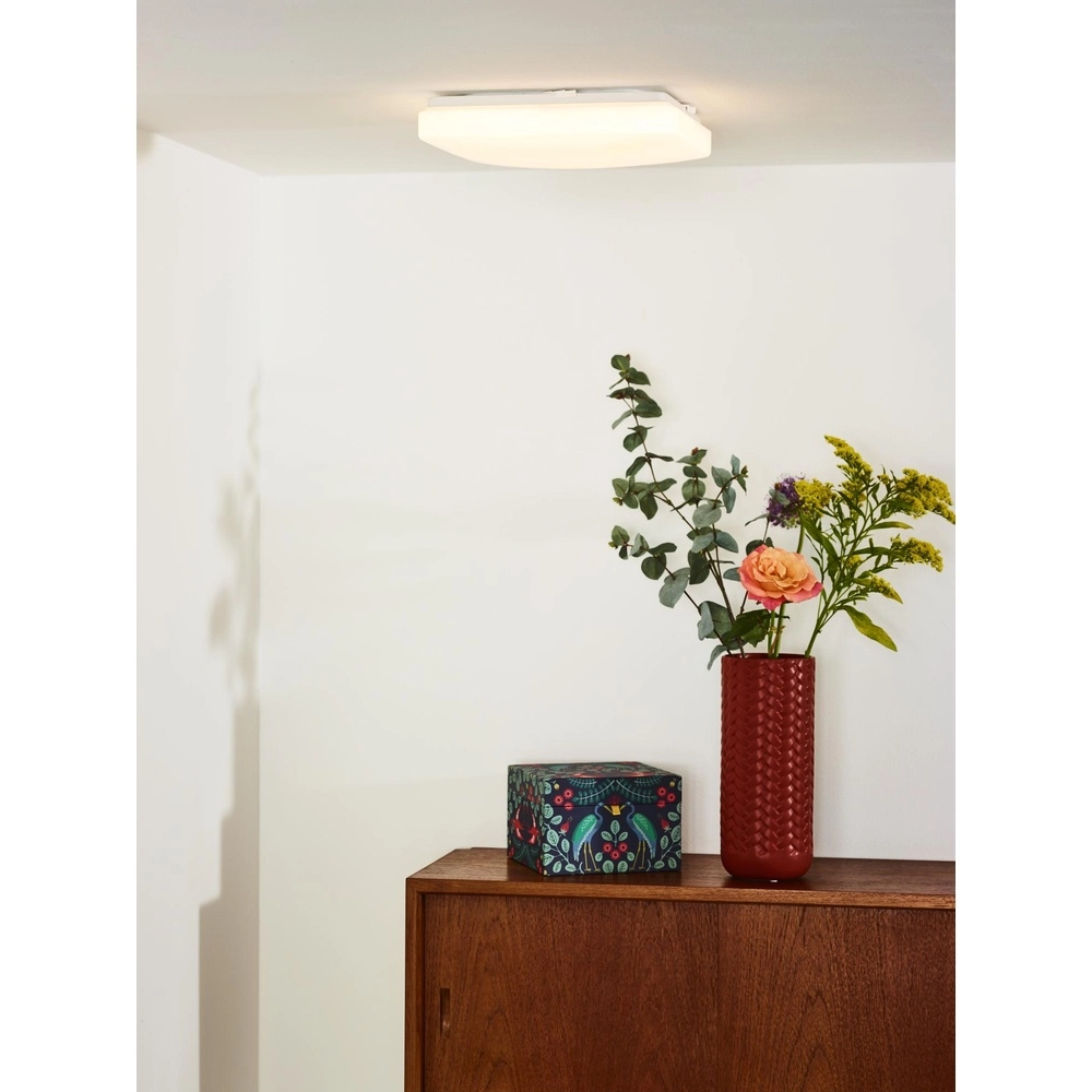 Square ceiling light Otis 28cm white Lucide 5411212791344