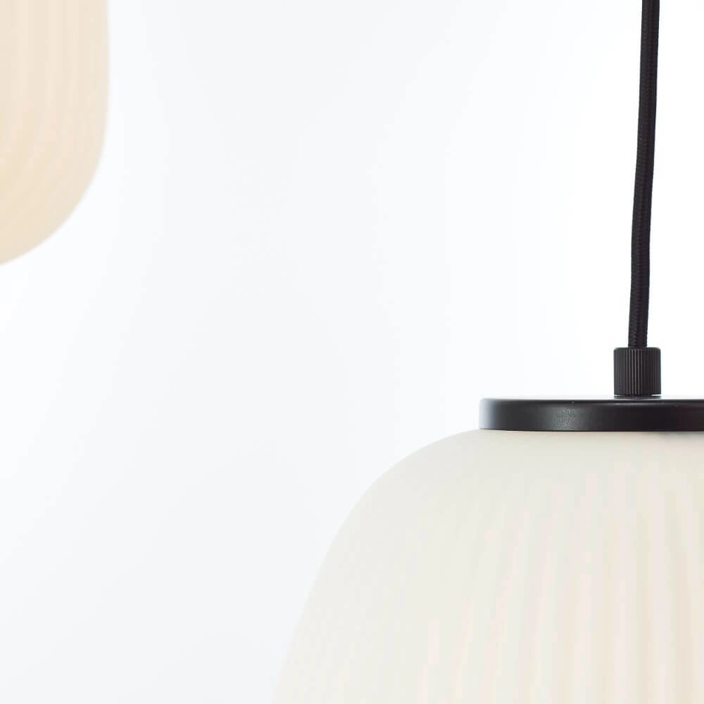 Pendant lamp Kaizen 5-light black with white Brilliant 4004353447198