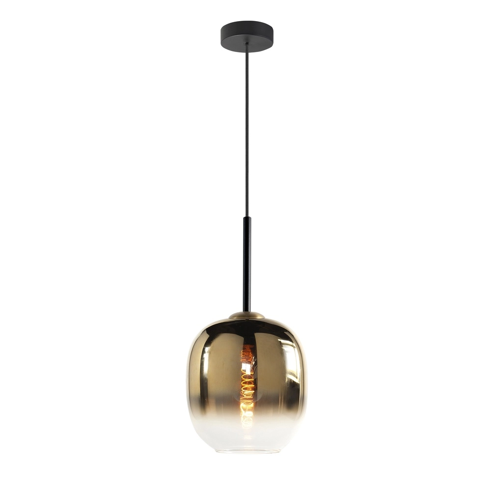 Pendant lamp Bellini black with fade gold glass Ø 23cm