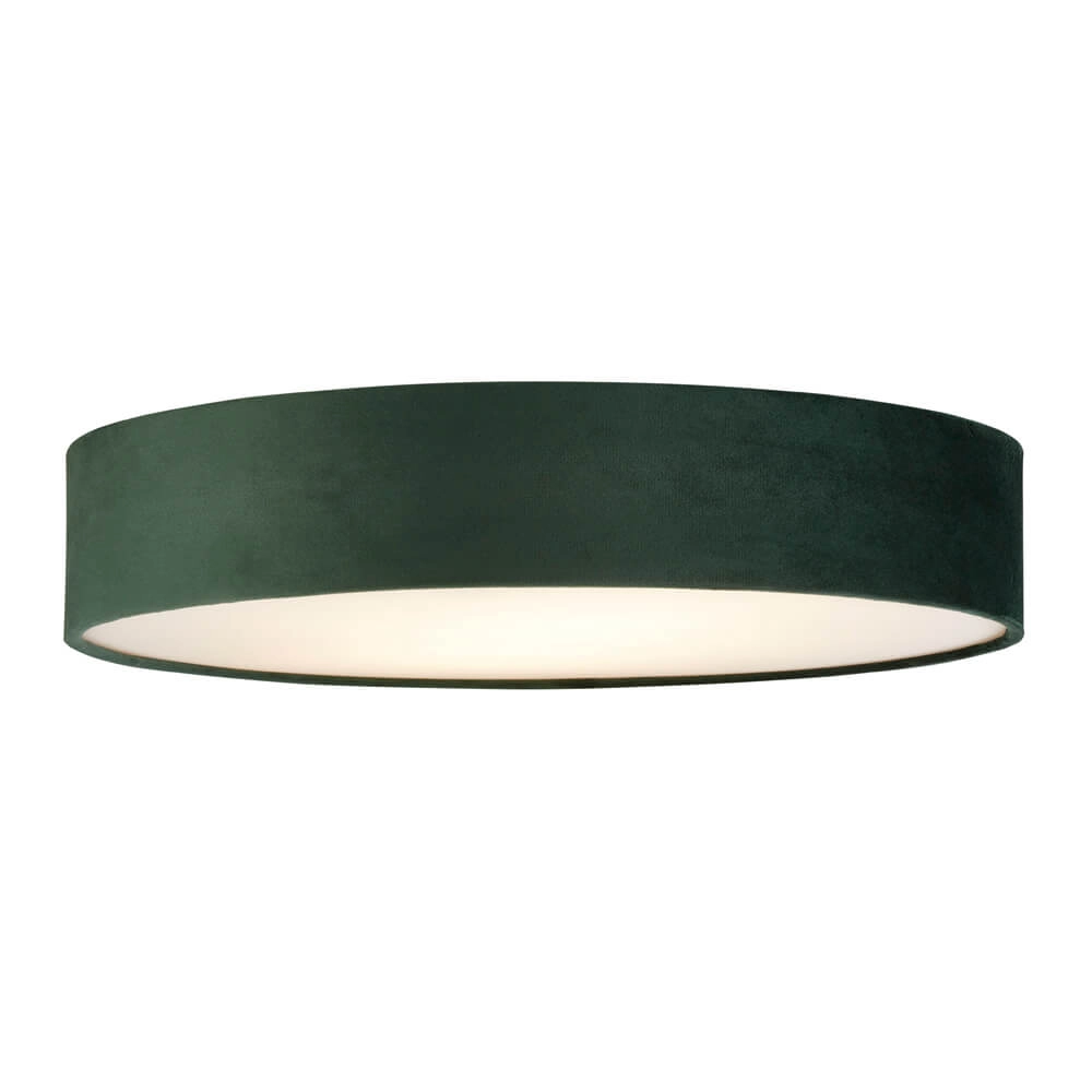 Ceiling lamp Drum Pleat 50cm green velvet