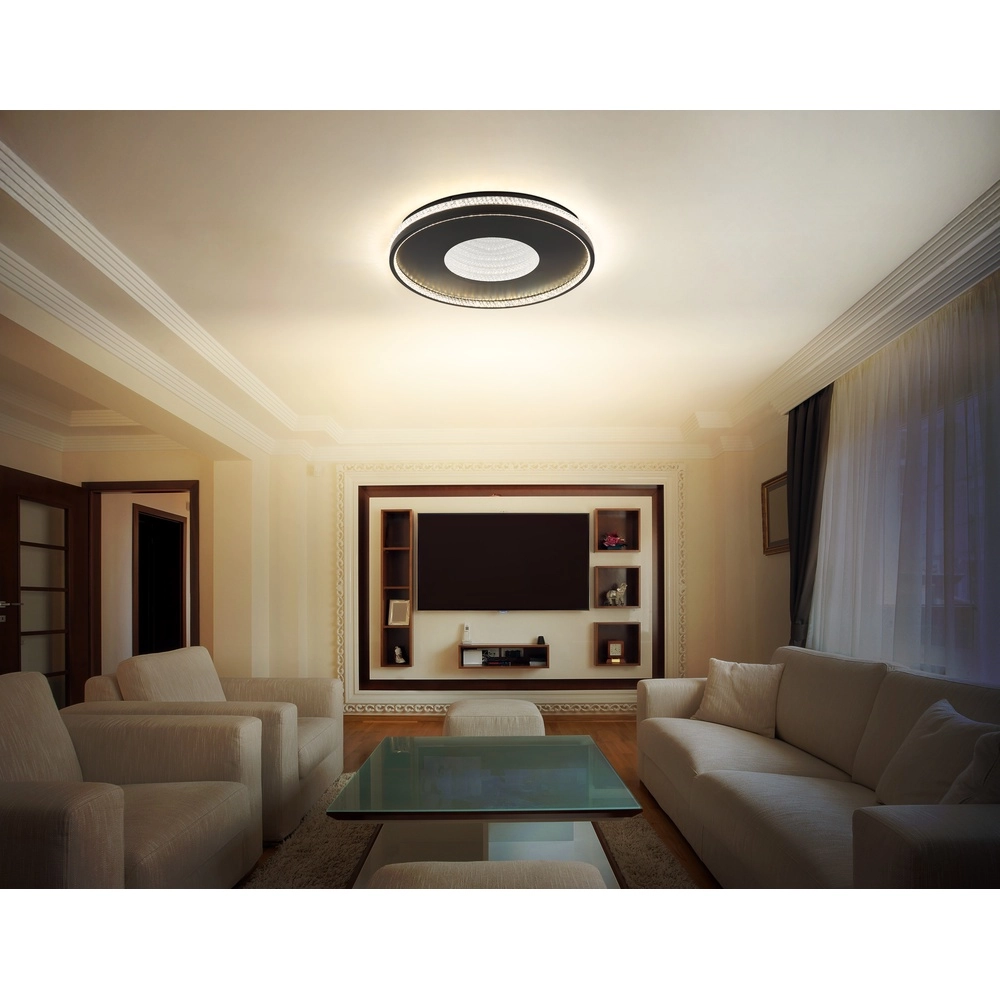 Ceiling light Shirley black with crystal Globo 9007371575299