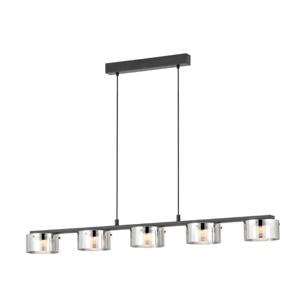 Hanging lamp with smoke glass Copillos