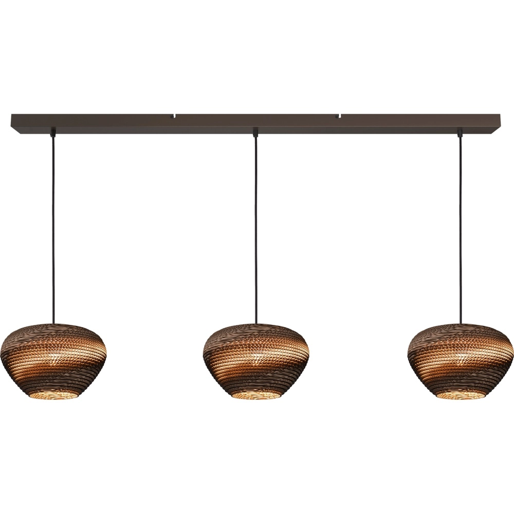 3-light pendant lamp Cartone with Ø29 Think Paper hoods