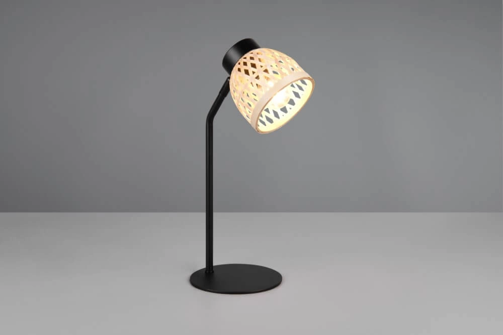 Black table lamp Laurent with cream cap Trio 4017807637571