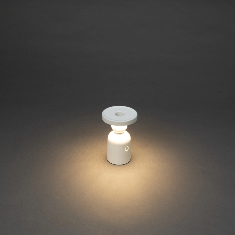 Rechargeable table lamp Nantes White for candle holder KonstSmide 7318307833256