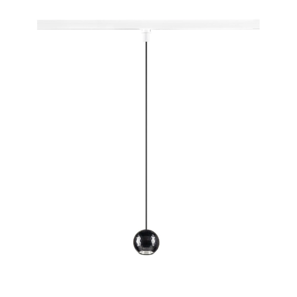 Pendant light for rail Dysko 1-phase white with black SLV 4024163316996